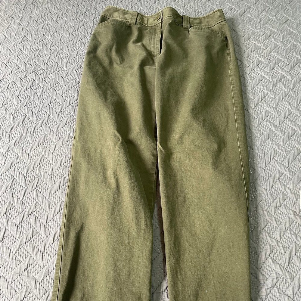 Talbots Military Green Stretch Pants